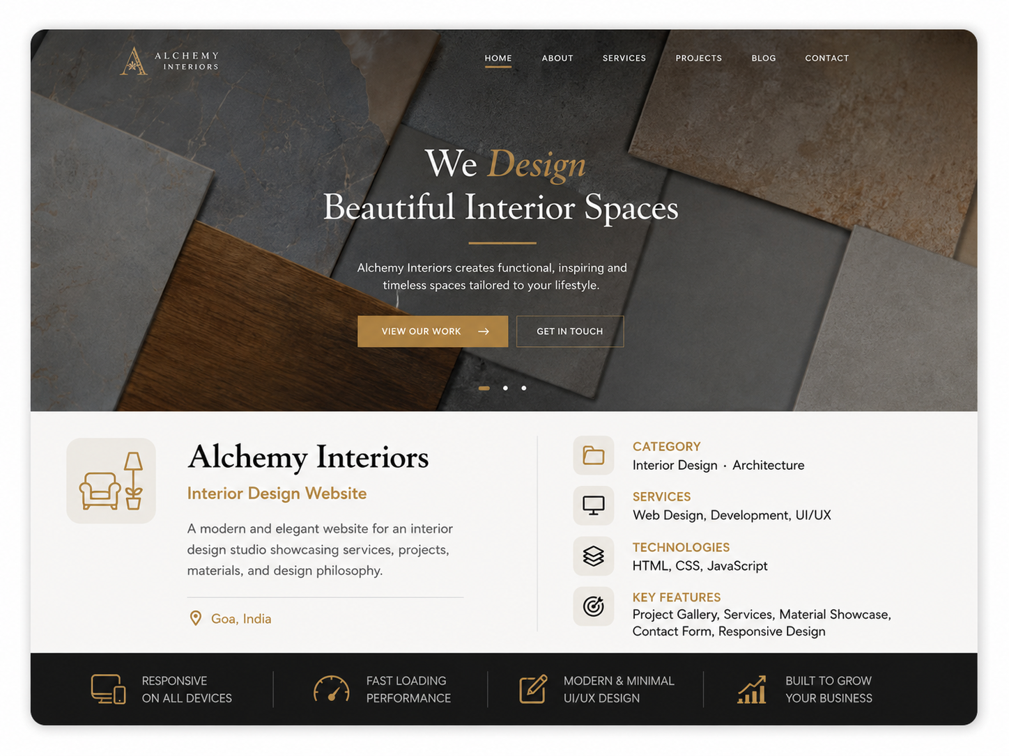 Shubham Tiles - Interior & Tiles Brand Website